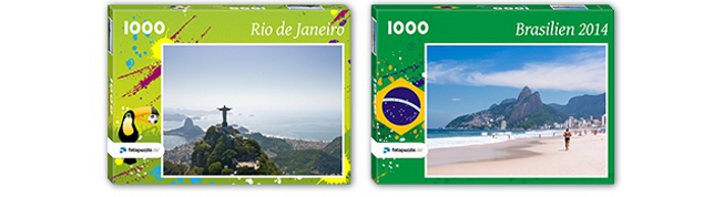 Neue Brazilian Puzzle-Schachteln zur WM von fotopuzzle.de