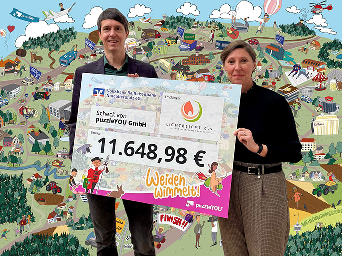 Weiden wimmelt von puzzleYOU erzielt über 11.500€ Spenden für Lichtblicke e.V.